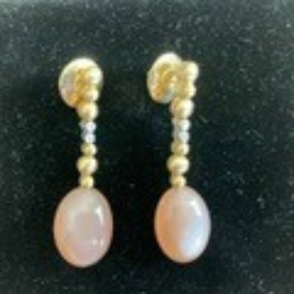 Antonini Milano Gold and Diamond Pendant Earrings - Picture 2 of 2